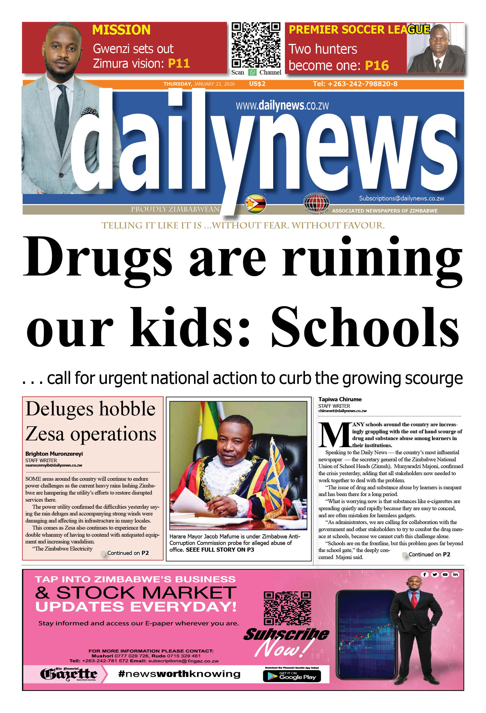 Thursday 22 January 2026